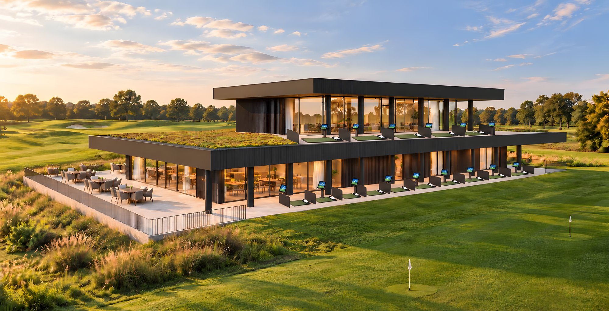 Westgolf, nieuw clubhuis · sfeerbeeld